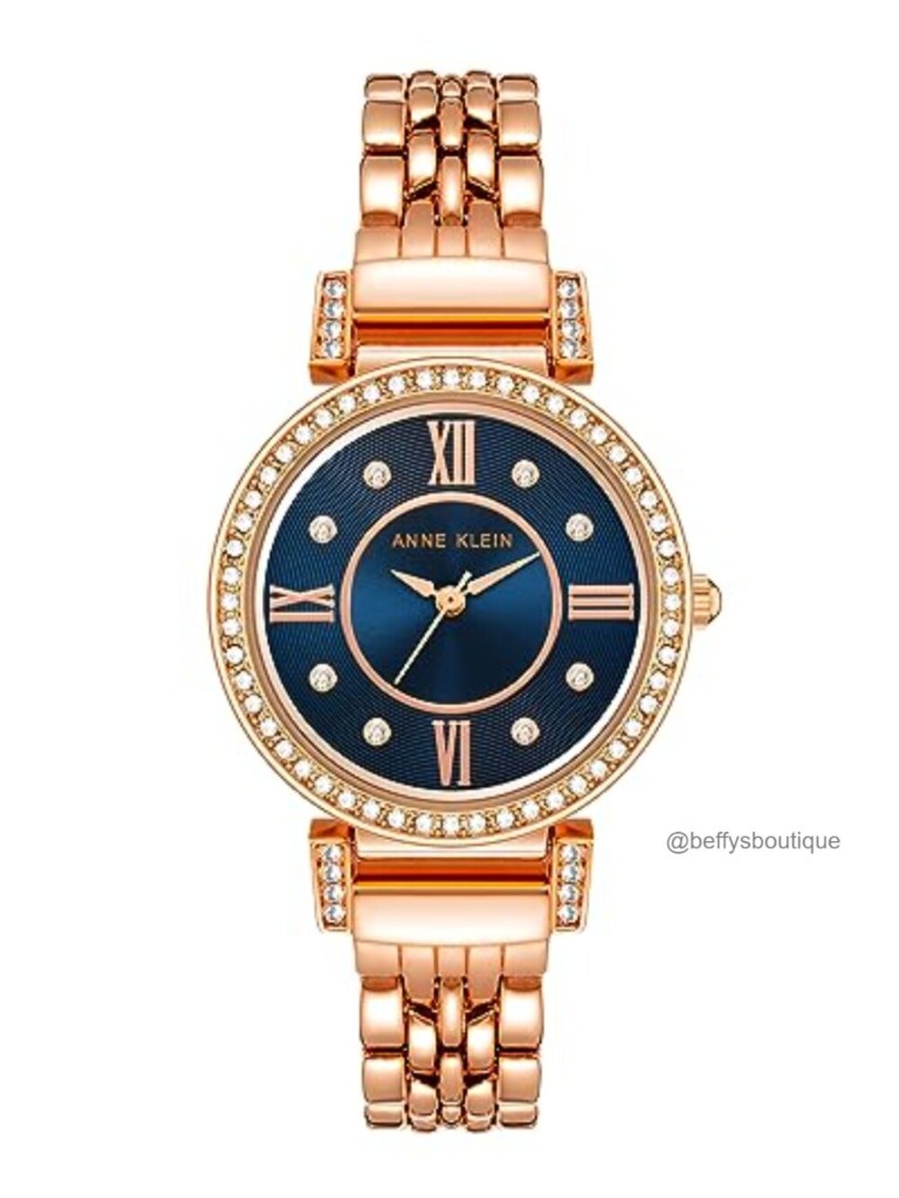 Crystal Accented Dress Watch with Link Bracelet & Japanese Quartz